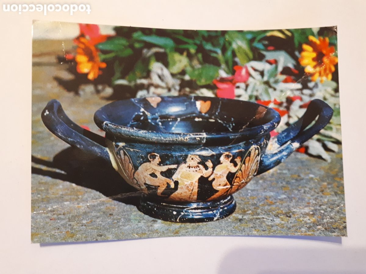 Cartes Postales: KYLIX &Aacute;TICO DE FIGURAS ROJAS. MUSEO DE ULLASTRET. POSTAL