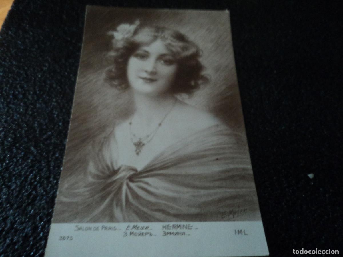 Postais: salon de paris, IML 3673, E. Meier, Hermine, circulada 1920