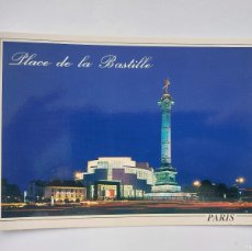Postales: POSTAL - FRANCIA PARIS DE NOCHE PLAZA DE LA BASTILLA ​- S/C