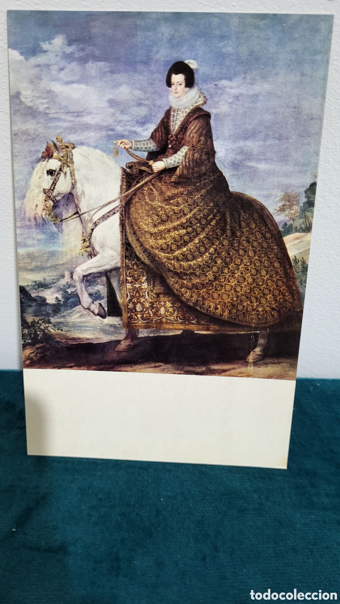 Postcards: Tarjeta Postal La Reina Do&ntilde;a lsabel de Francia Velazquez