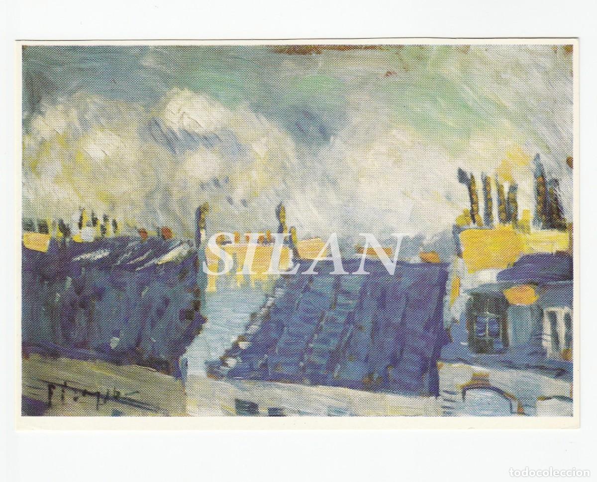 Postkarten: Postal Picasso, Blue roofs, impresa en Bandury Inglaterra