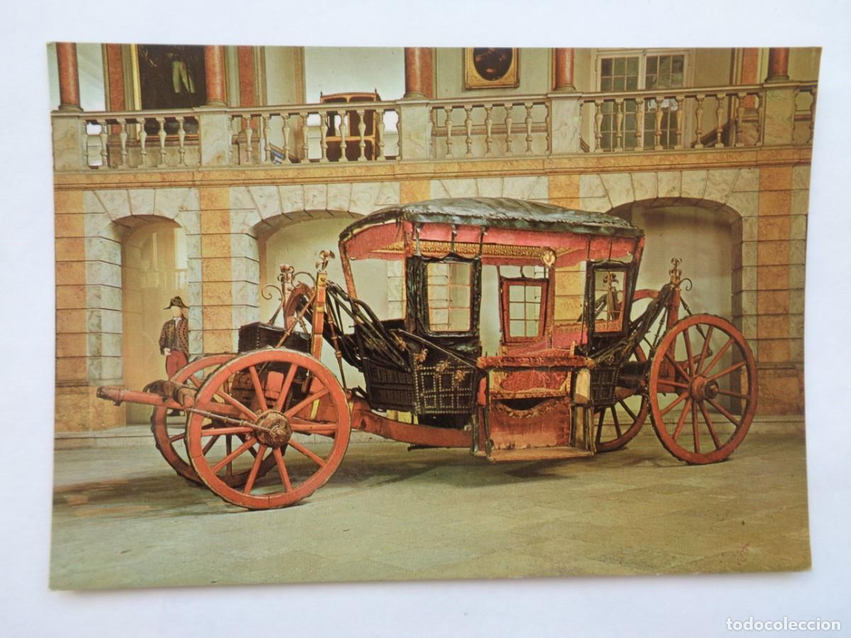Postales: POSTAL DEL MUSEO NACIONAL DE COCHES DE LISBOA ( PORTUGAL ): COCHE DEL REY FELIPE II DE ESPA&Ntilde;A