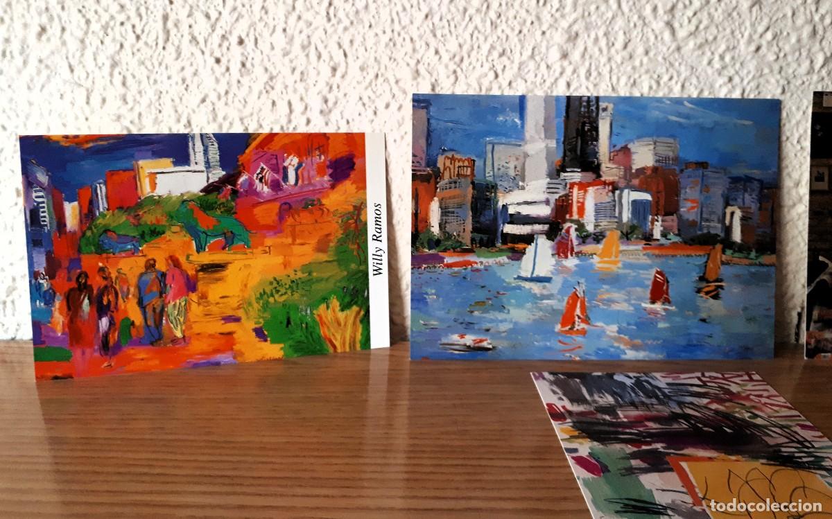Postales: 3 Tarjetas de invitacion para Exposici&oacute;nes de Willy Ramos (detalle) - Foto 3
