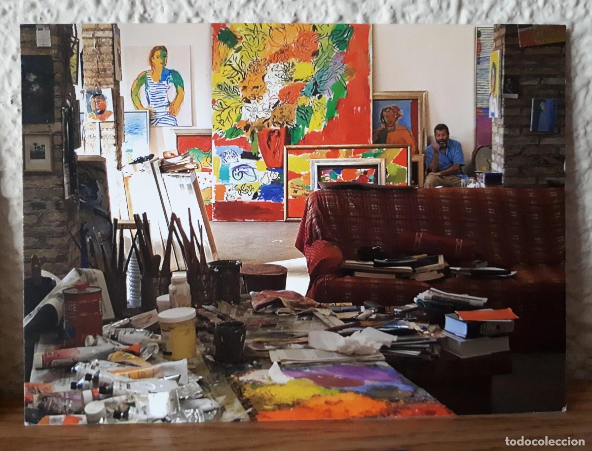 Postales: 5 Tarjeta de Invitaci&oacute;n para la Exposici&oacute;n LOS COLORES DE MUISCA de Willy Ramos en la Galer&iacute;a 9, Valencia, 2.006. En la imagen Estudio de Willy Ramos de la Plaza de C&aacute;novas de Valencia - Foto 5