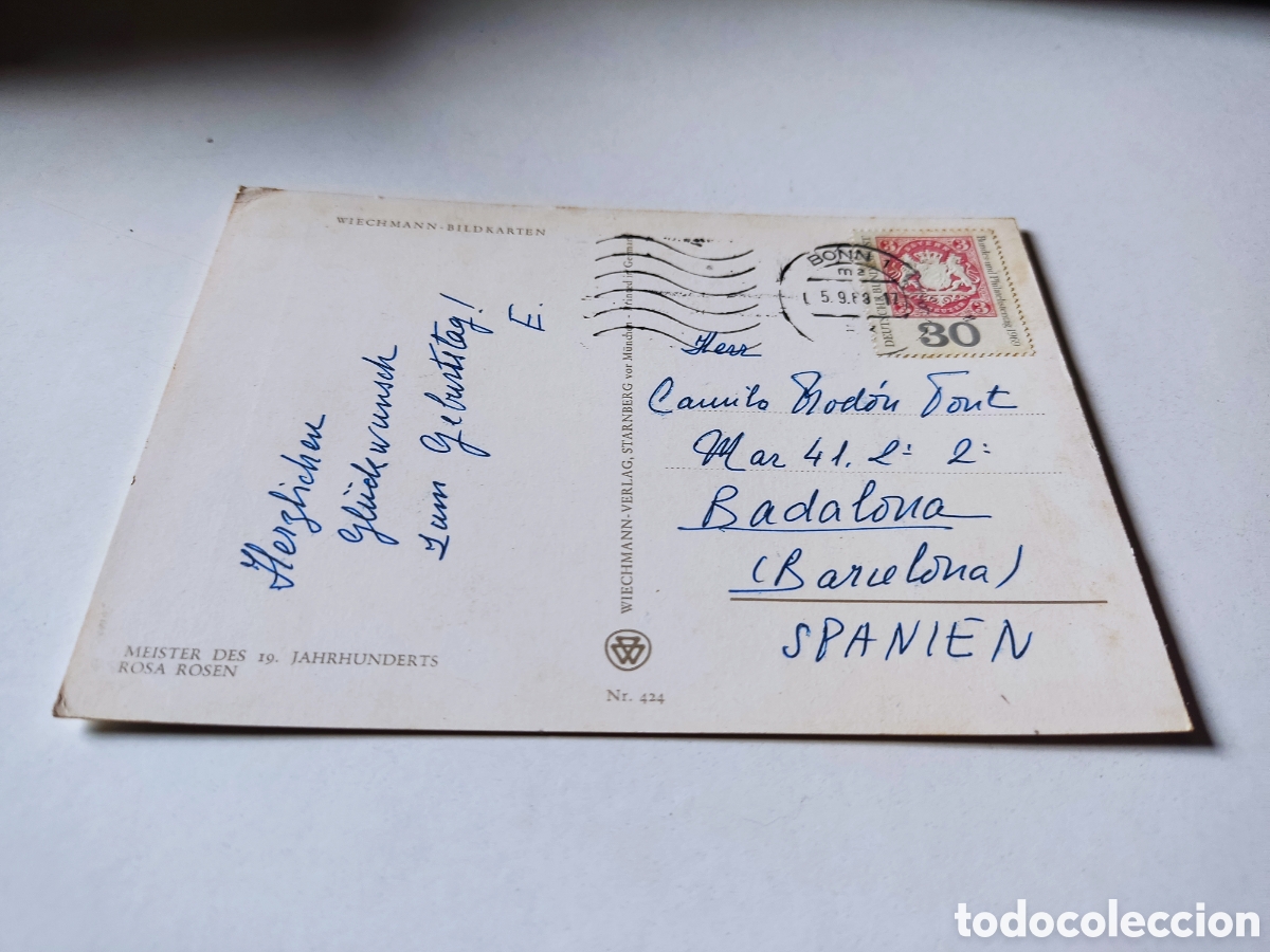 Postales: Postal Rosa arte - Foto 2