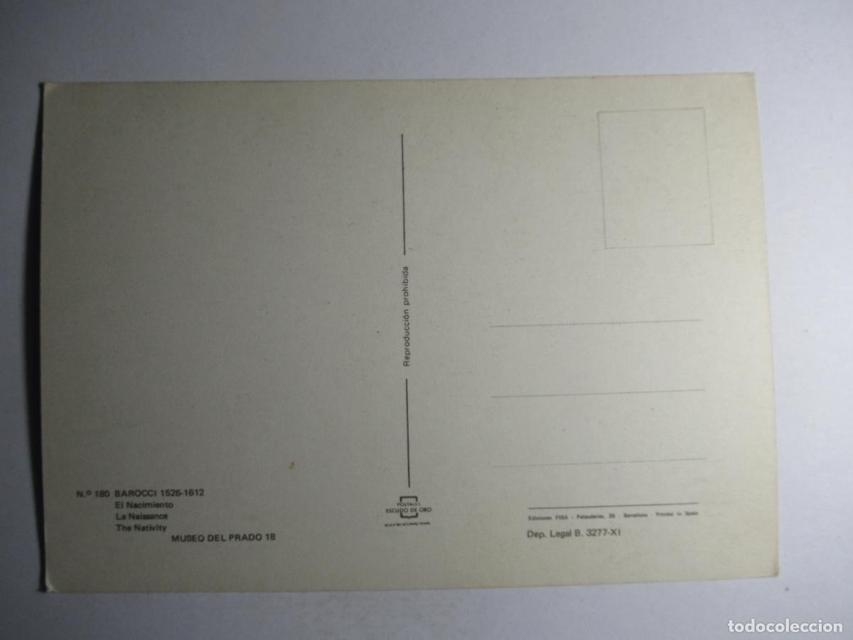 Postales: Barocci - El Nacimiento - Museo del Prado - Foto 2