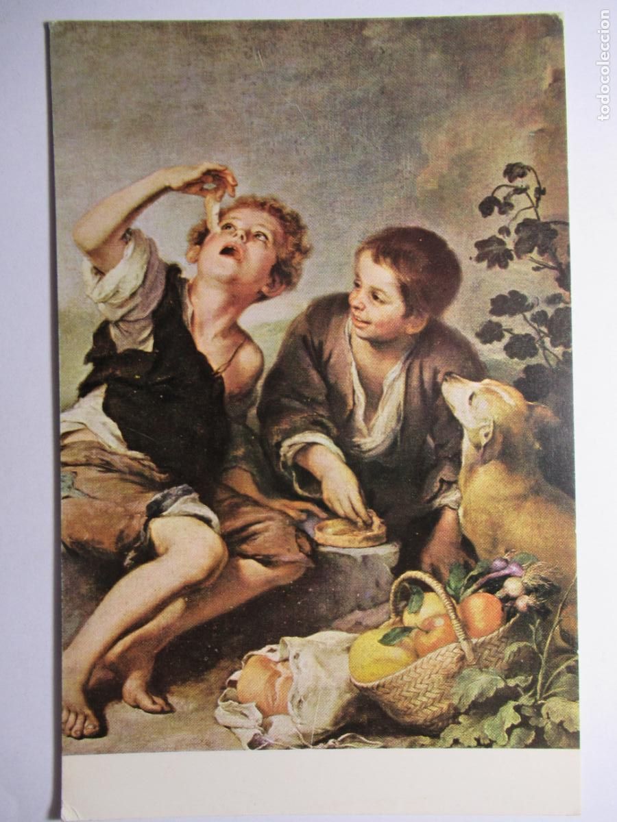 Postales: Murillo - Ni&ntilde;os Comiendo Pasteles - Foto 1