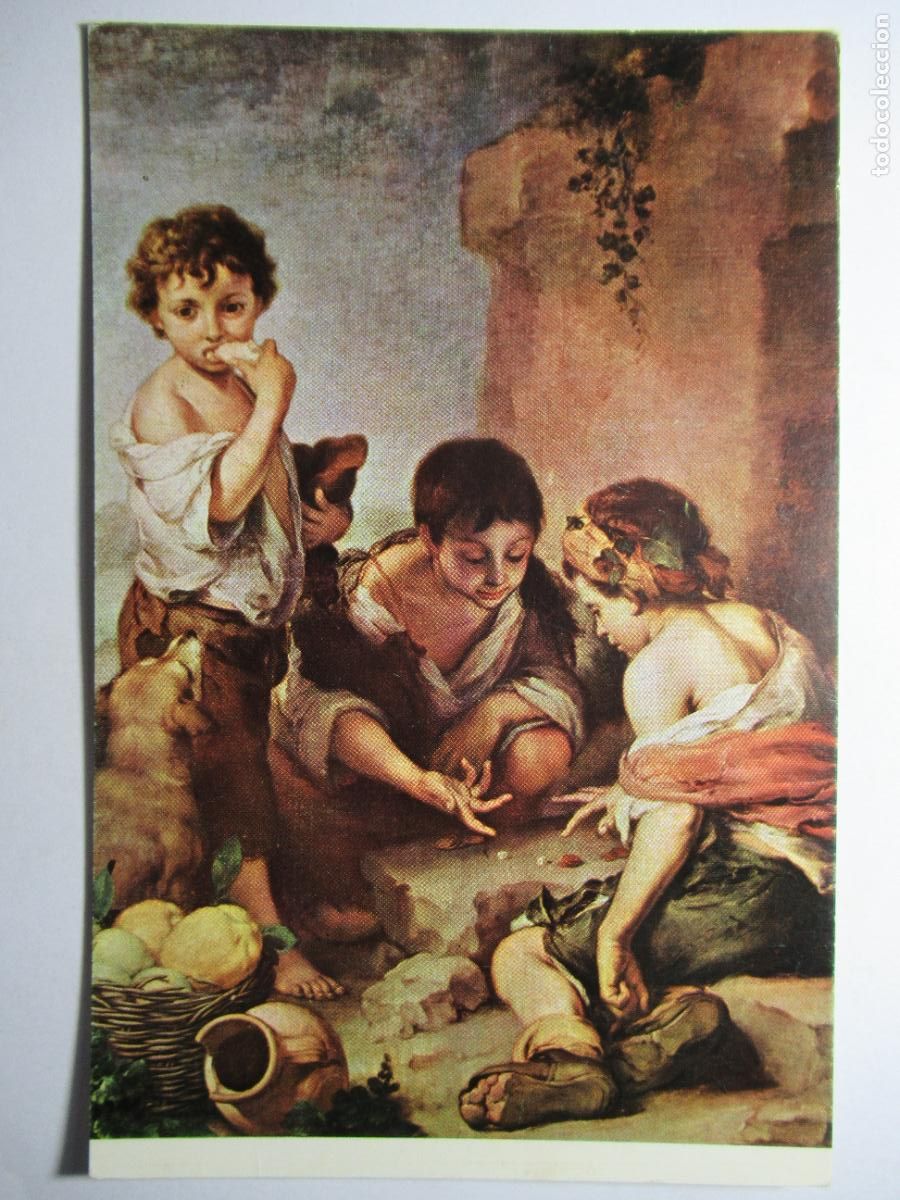 Postales: Murillo - Ni&ntilde;os jugando a los Dados - Foto 1