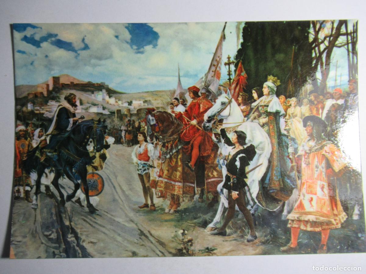 Postales: Granada - Capilla Real - Rendici&oacute;n de Granada - Moreno Carbonero - Foto 1