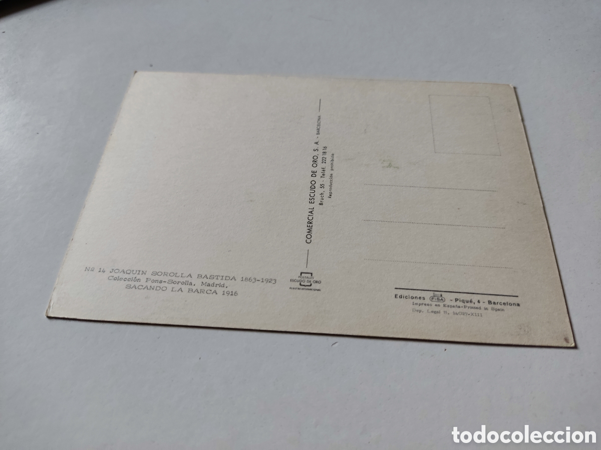 Postales: Postal Joaqu&iacute;n Sorolla, Arte - Foto 2