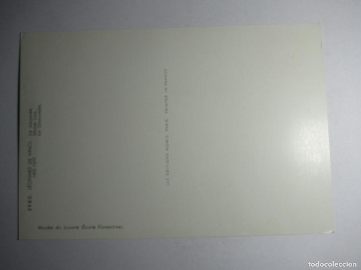 Postales: Leonardo Da Vinci - Mona Lisa - Mus&eacute;e du Louvre - Foto 2
