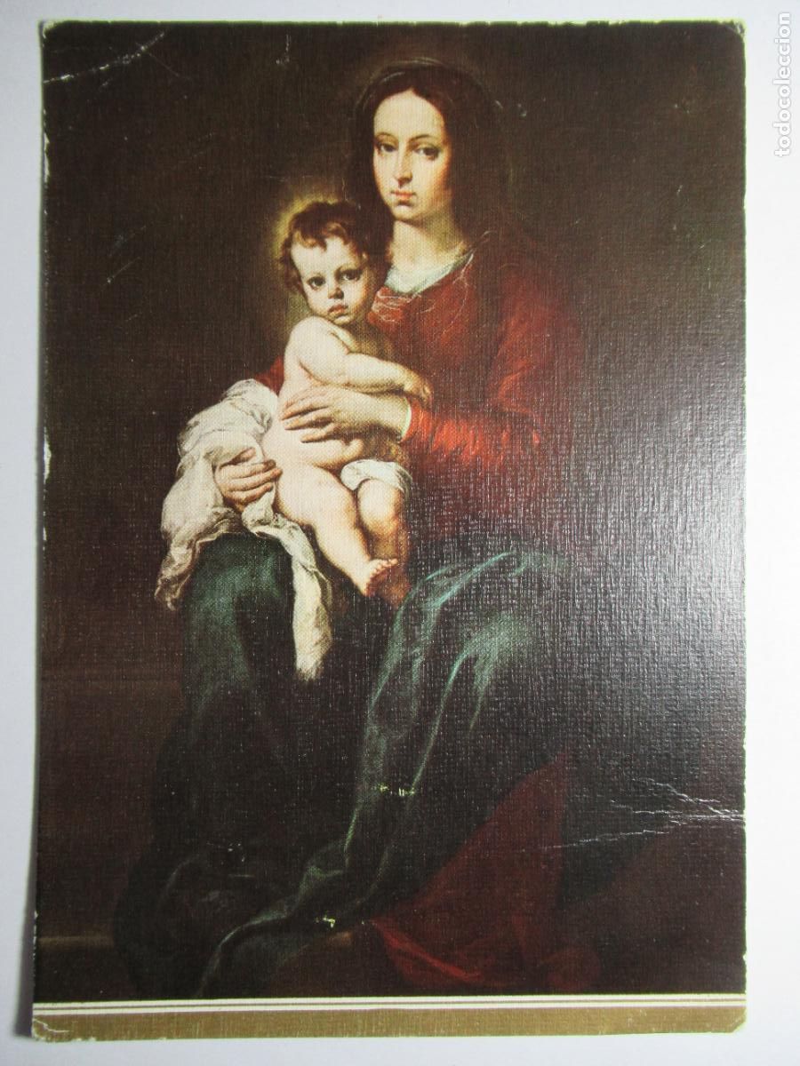 Postales: Murillo - La Virgen con el Ni&ntilde;o - Museo del Prado, Madrid - Foto 1