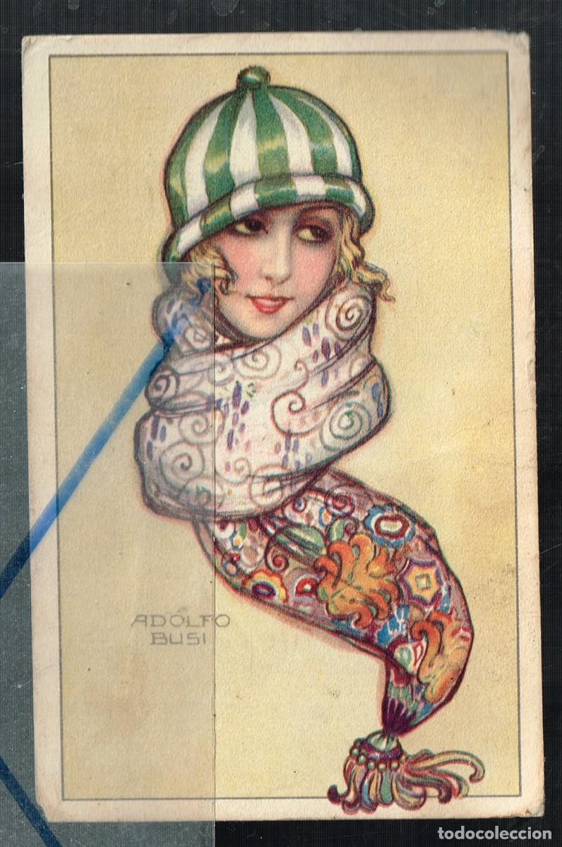Postkarten: 1919 COLOR CIRC. VILLAFRANCA A BARNA 130-3 CHICA CON BUFANDA DE ADOLFO BUSI - ITALIA MILANO - P57