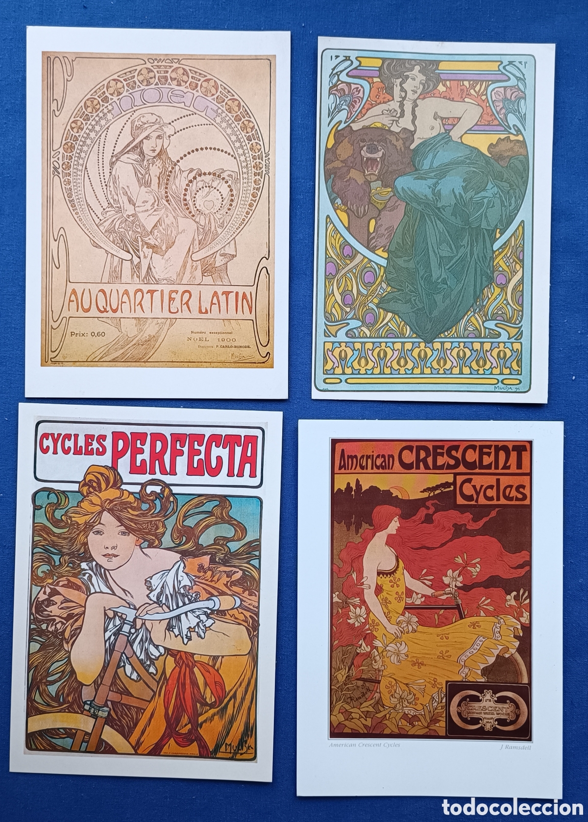 Postales: LOTE 4 POSTALES MODERNISTAS. ALPHONSE MUCHA - Foto 1