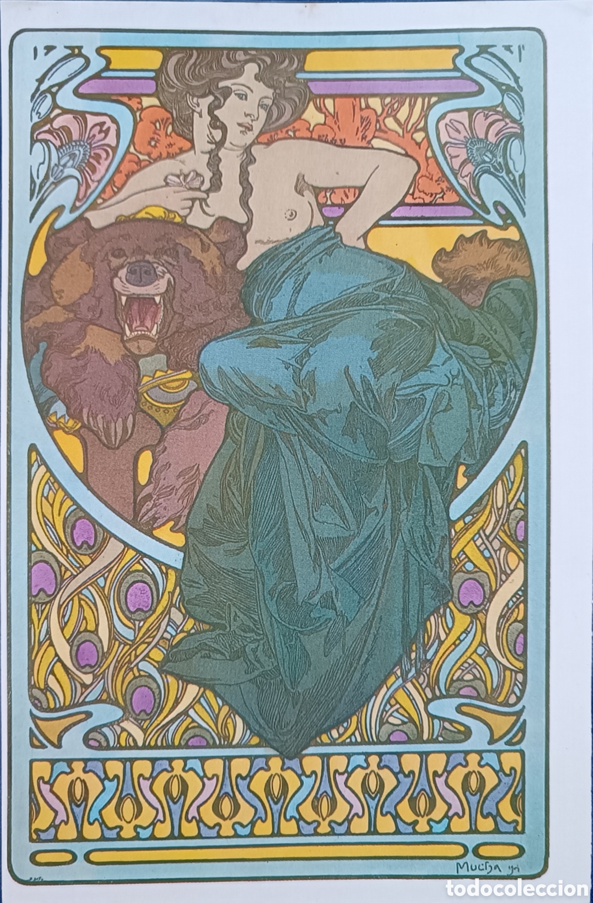 Postales: LOTE 4 POSTALES MODERNISTAS. ALPHONSE MUCHA - Foto 4