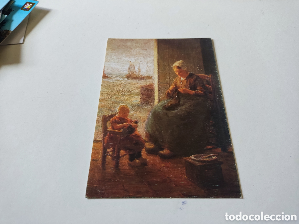 Postal Arte interior holand&eacute;s al lado del mar