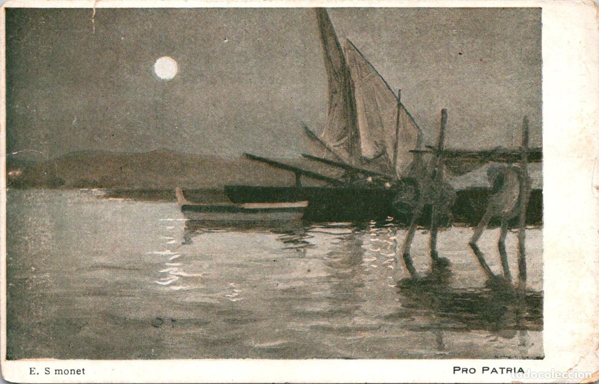 Postales: Postal Pro Patria - E. Simonet - Serie R - N&uacute;m. 03875 - Imp. Elzeviriana - 142x90mm.
