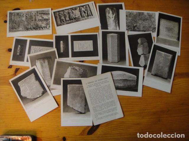 Postales: figuras y escritura asiria - lote de 15 postales - museo britanico
