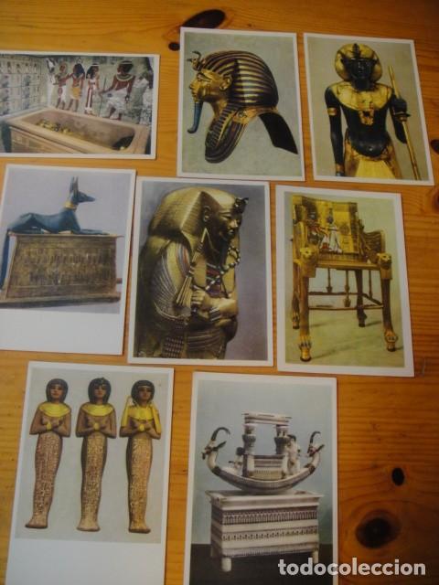 Postales: objetos de la tumba de tutankamon - 8 postales , edicion egipcia
