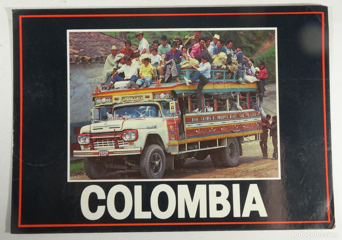 Postales: POSTAL FOTOGR&Aacute;FICA CPSM, COLOMBIA, AUTOB&Uacute;S DE ESCALERA, VER FOTOS
