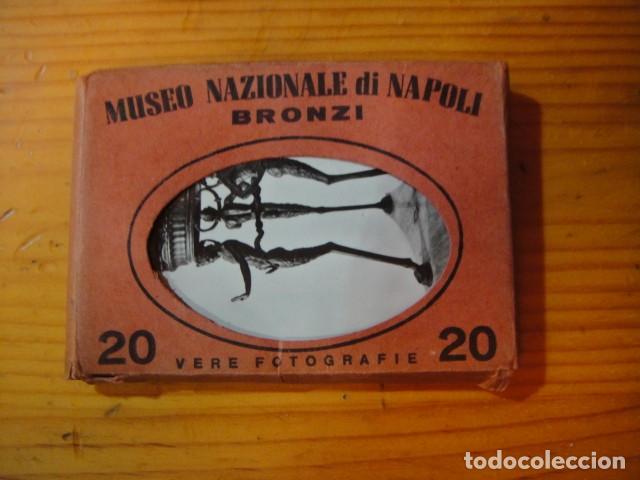 Postales: museo nacional de napoles , esculturas en bronce - carpeta con 20 fotografias 10 x 7 cnt&ordm;