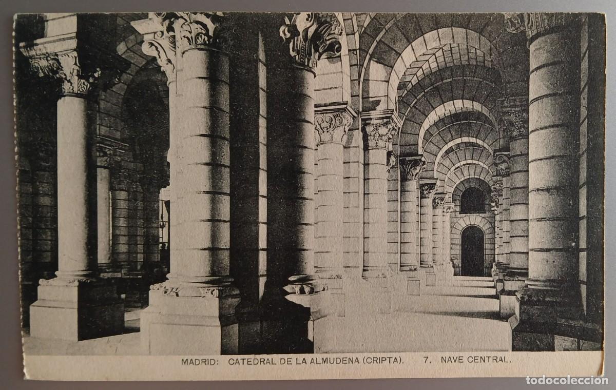 Postales: Tarjeta postal antigua. Catedral de la Almudena de Madrid. Cripta - Foto 1