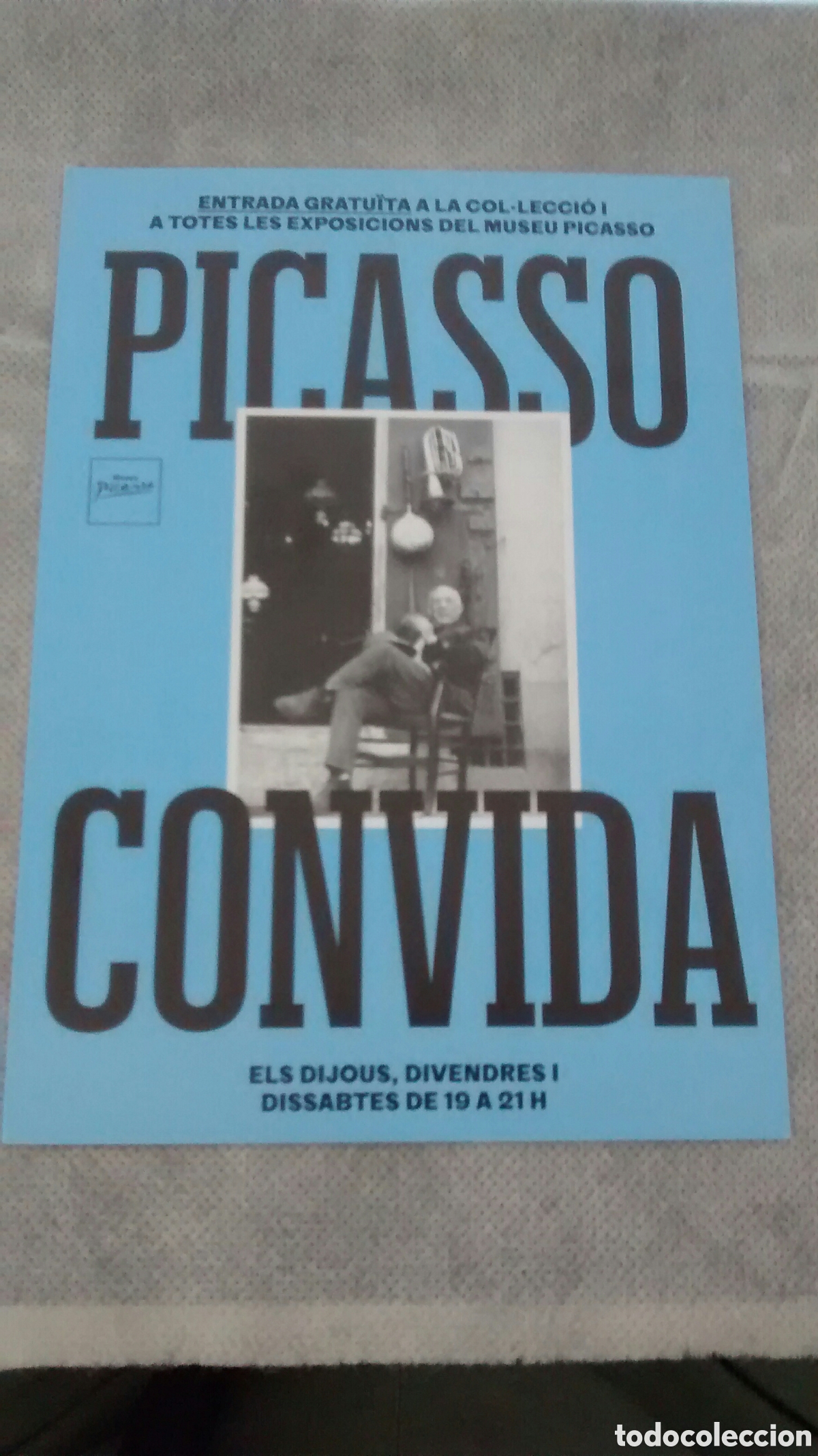 Postales: POSTAL EXPOSICION PICASSO CON VIDA (A8) SIN CIRCULAR. - Foto 1