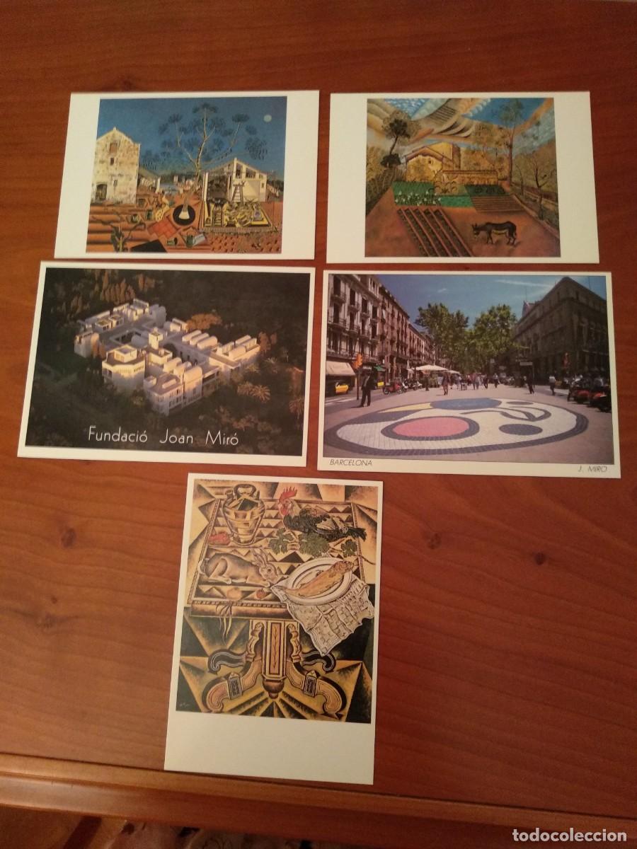 Postales: Lot de 5 POSTALS JOAN MIR&Oacute;, no escrites! - Foto 1
