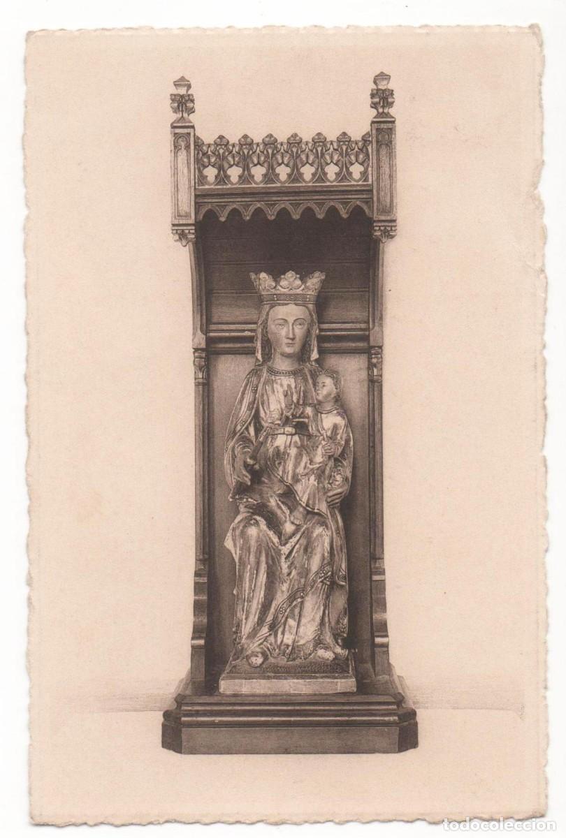 Postales: Postal de principios del XX-Virgen de la Abad&iacute;a de Bois-Seigneur Isaac -circualada-