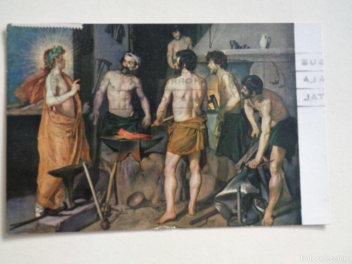 Postales: POSTAL DE PINTURA DE VELAZQUEZ : LA FRAGUA DE VULCANO . MUSEO DEL PRADO . A&Ntilde;OS 60