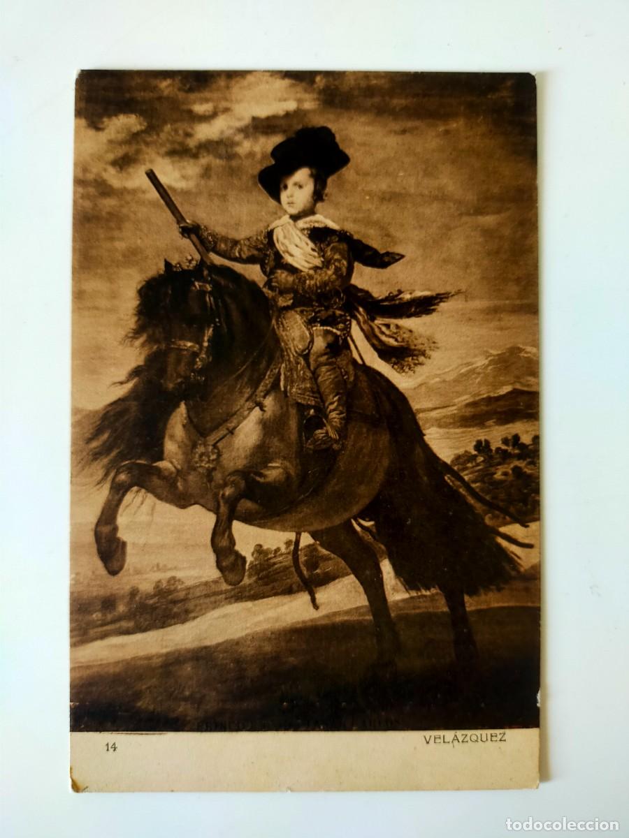Postales: Postal VELAZQUEZ: Principe BALTASAR CARLOS A CABALLO - Ed. HAUSER y MENET - Sin Circular.
