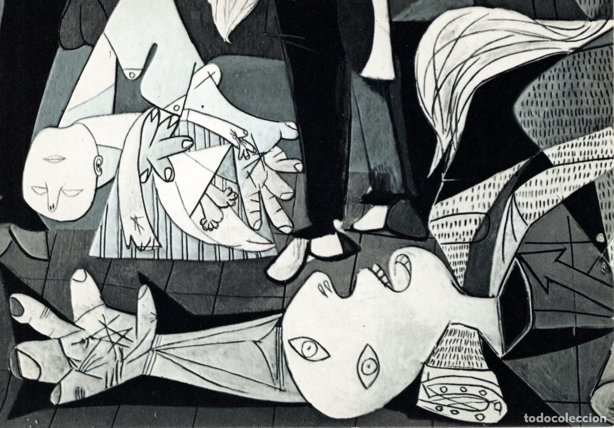 Postales: Picasso. Guernica (1937). Fragmento. Cas&oacute;n del Buen Retiro. Museo del Prado. 1982.