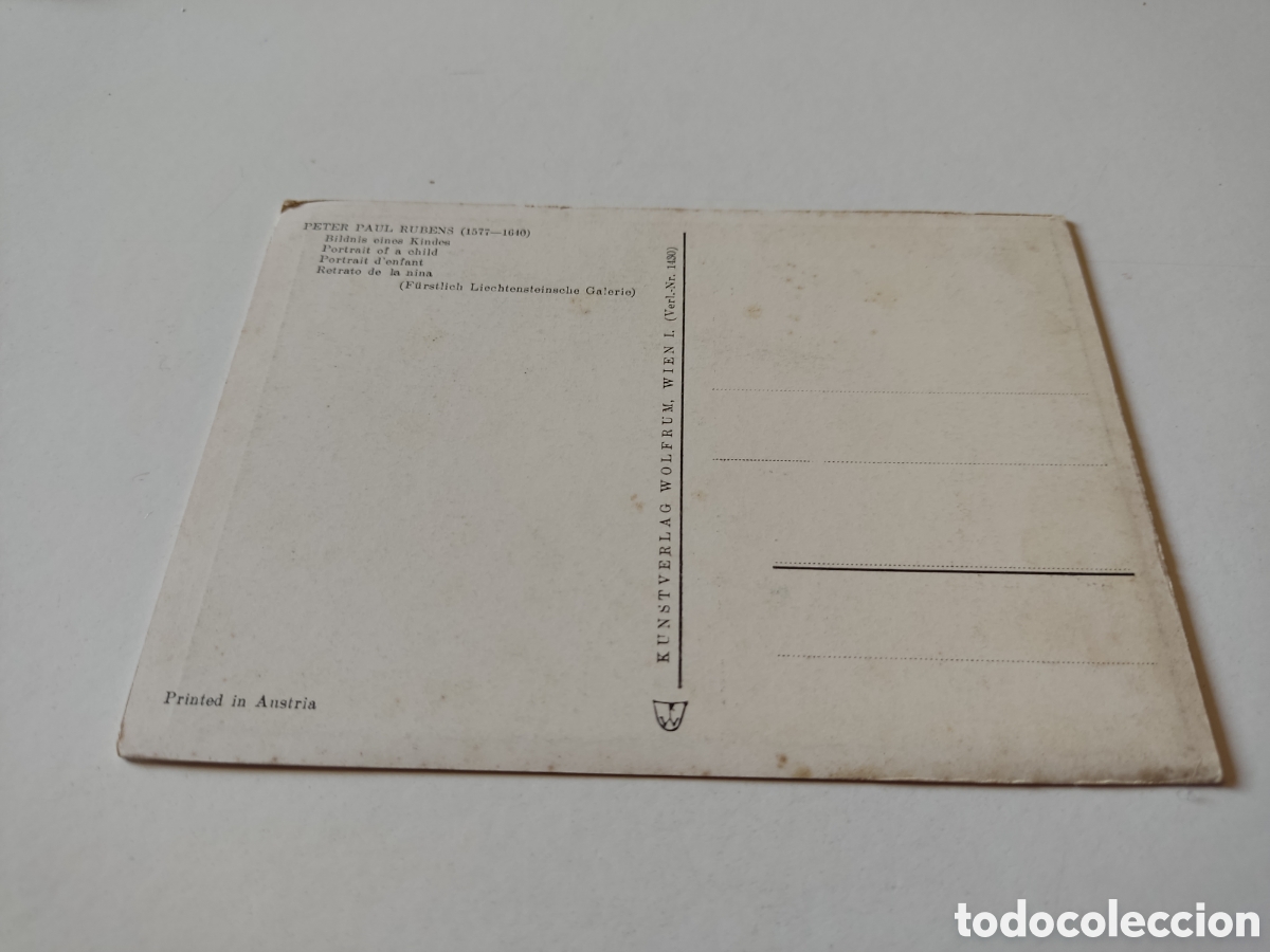 Postales: Postal Arte Peter Paul Rubens - Foto 2