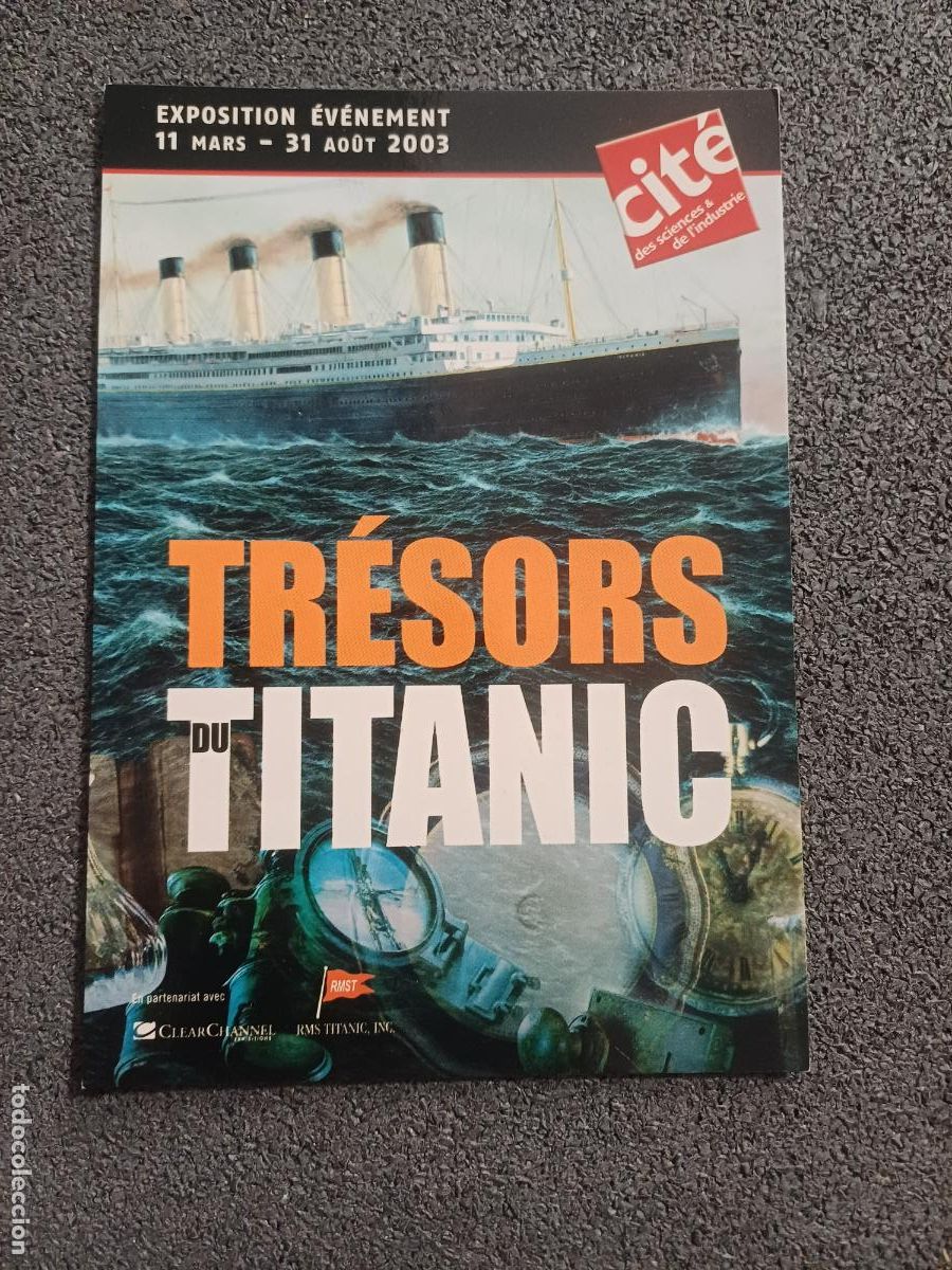 Postales: TARJETA POSTAL EXPOSICION TRESORS TITANIC PARIS FRANCIA 2003