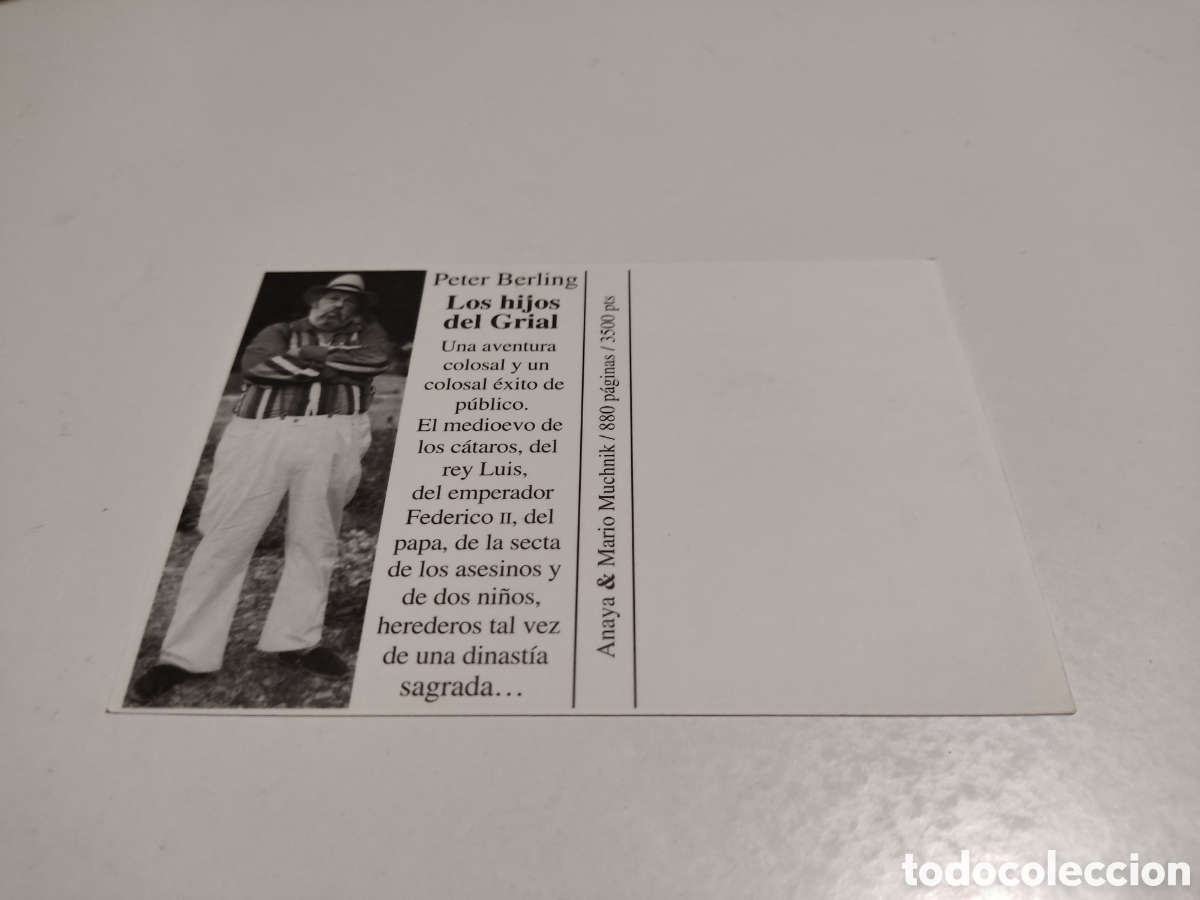 Postales: Postal Los hijos del Grial de Peter Berling - Foto 2