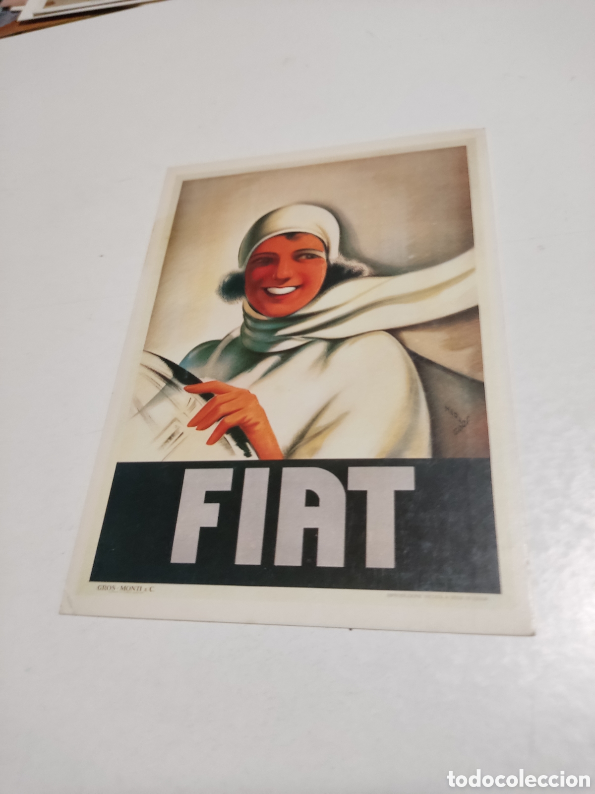 Postales: Postal Arte dibujo FIAT