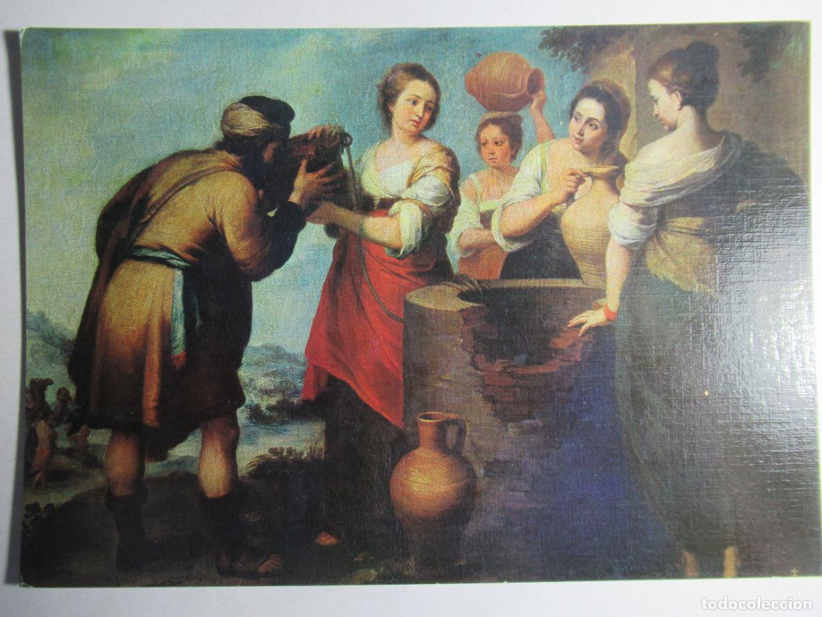 Postales: Murillo - Rebeca y Elizar - Museo del Prado - Foto 1