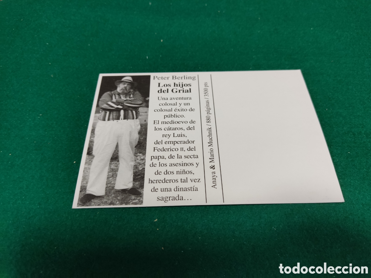 Postales: Postal Los hijos del Grial de Peter Berling - Foto 2