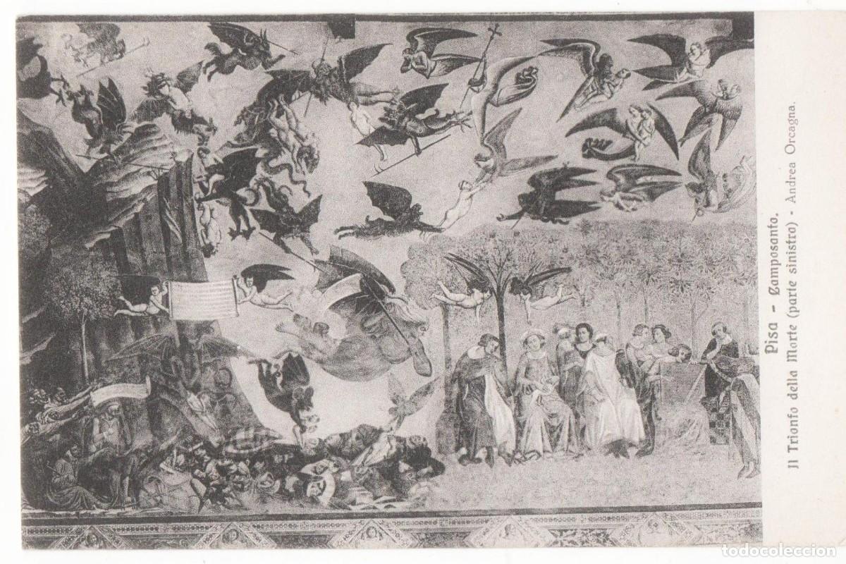 Postales: Postal principios del XX -Pintura- Pisa-Camposanto-El Triunfo de la Muerte-sin circular-
