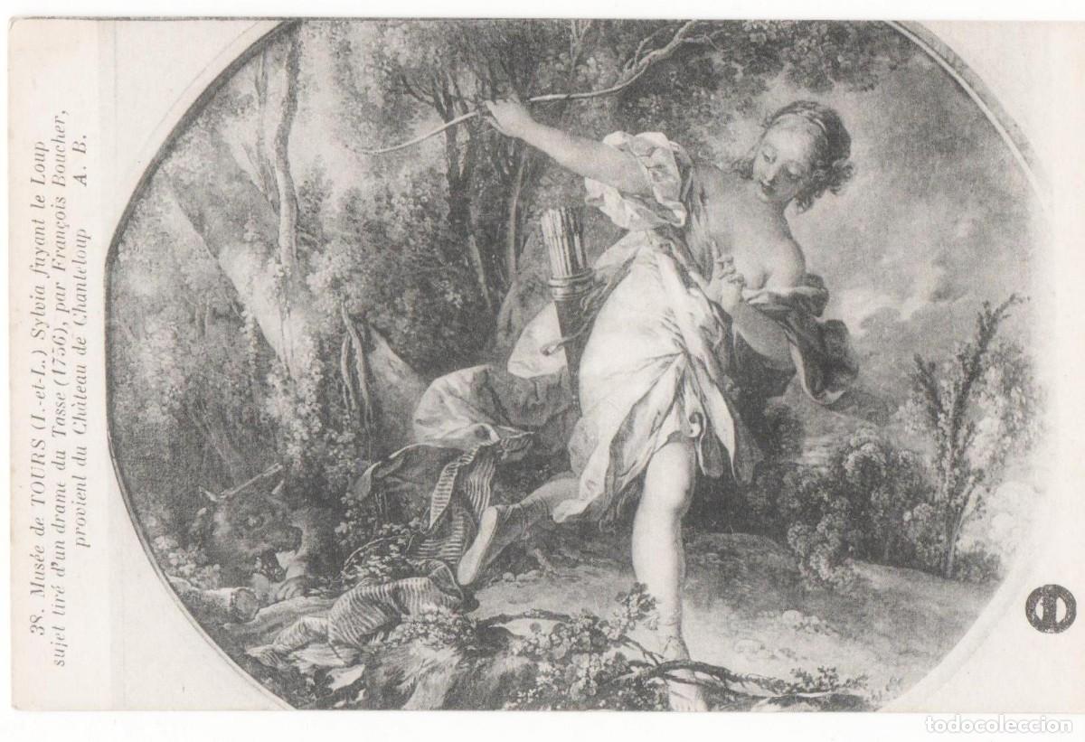 Cartes Postales: Postal principios del XX -Pintura-Museo de Tours-Francois Boucher-sin circular-