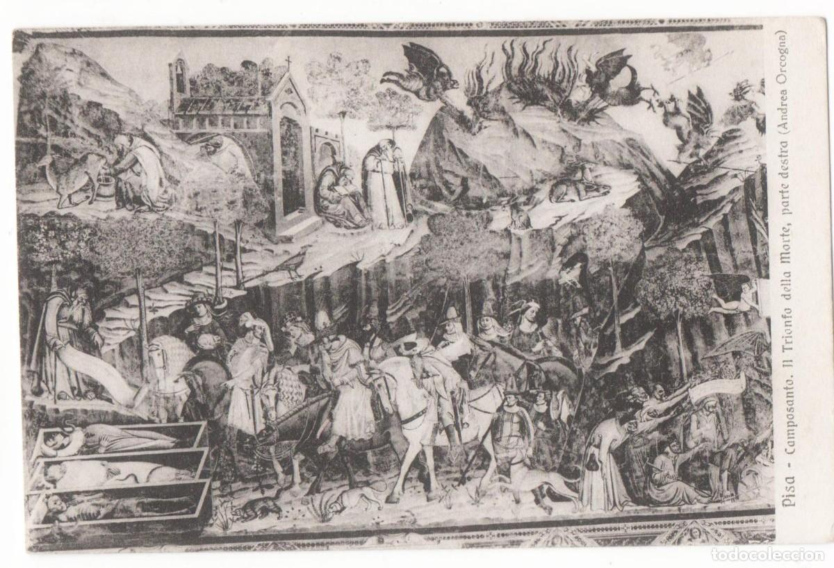 Postcards: Postal principios del XX -Pintura- Pisa-Camposanto-El Triunfo de la Muerte-sin circular-