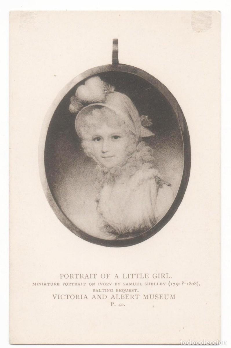 Cartes Postales: Postal principios del XX -Retrato de ni&ntilde;a- Samuel Shelley-Museo Victoria y Alberto-sin circular