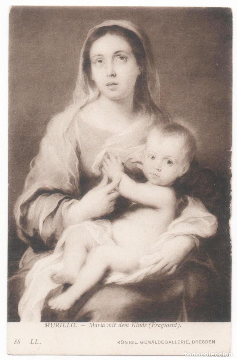 Cartes Postales: Postal principios del XX-Murillo-Mar&iacute;a con el Ni&ntilde;o--sin circular-