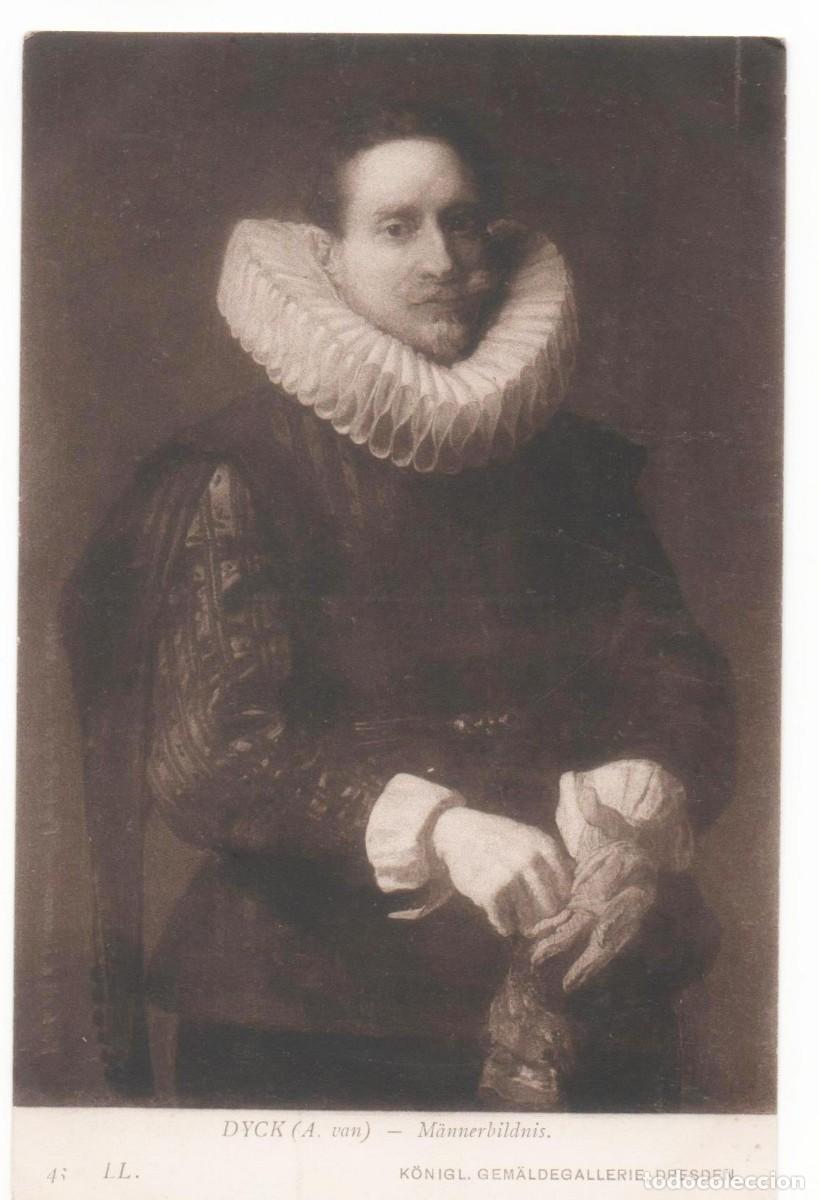 Postais: Postal principios del XX-Dyck-Galer&iacute;a de Dresden-sin circular-