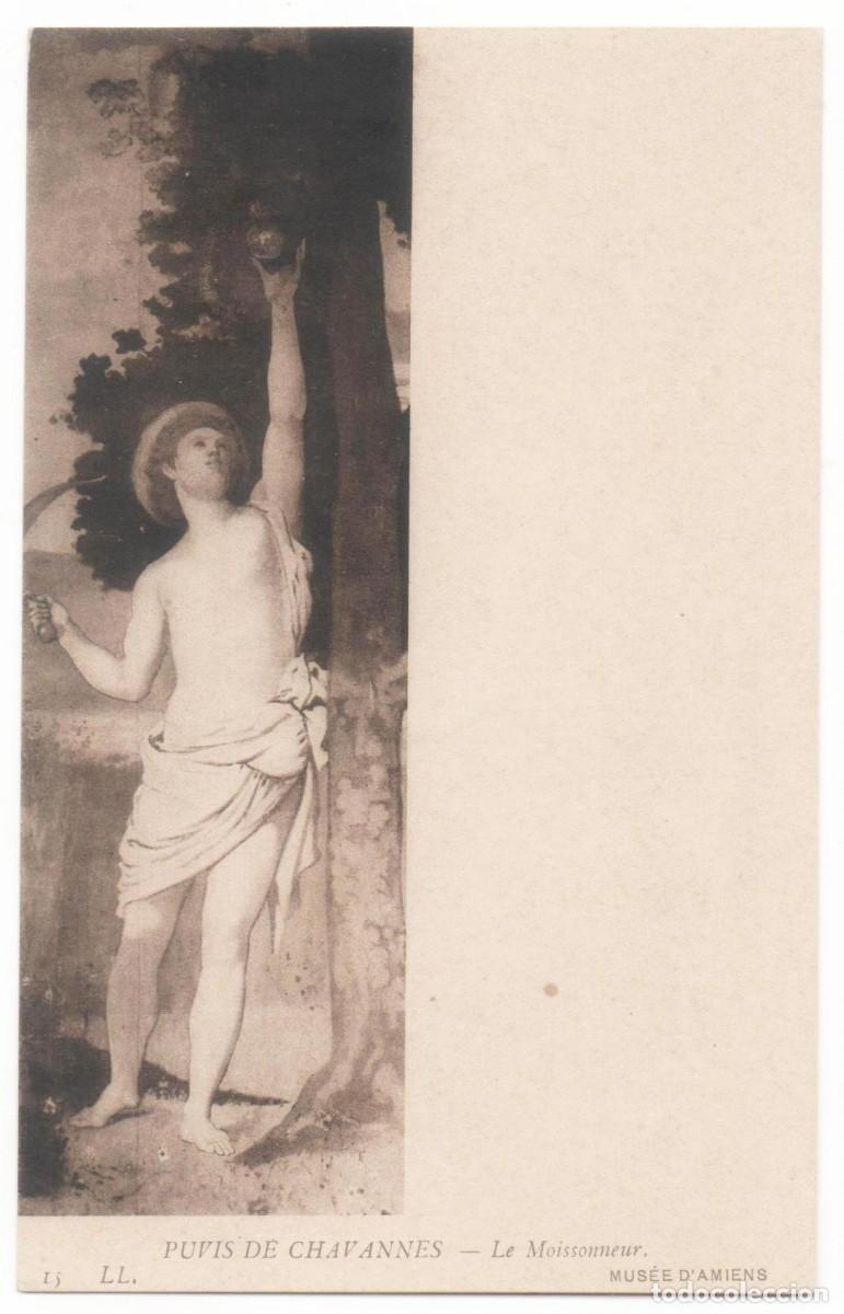 Cartes Postales: Postal principios del XX-El Cosechador-Museo de Amiens-Puvis de Chavannes-sin circular-