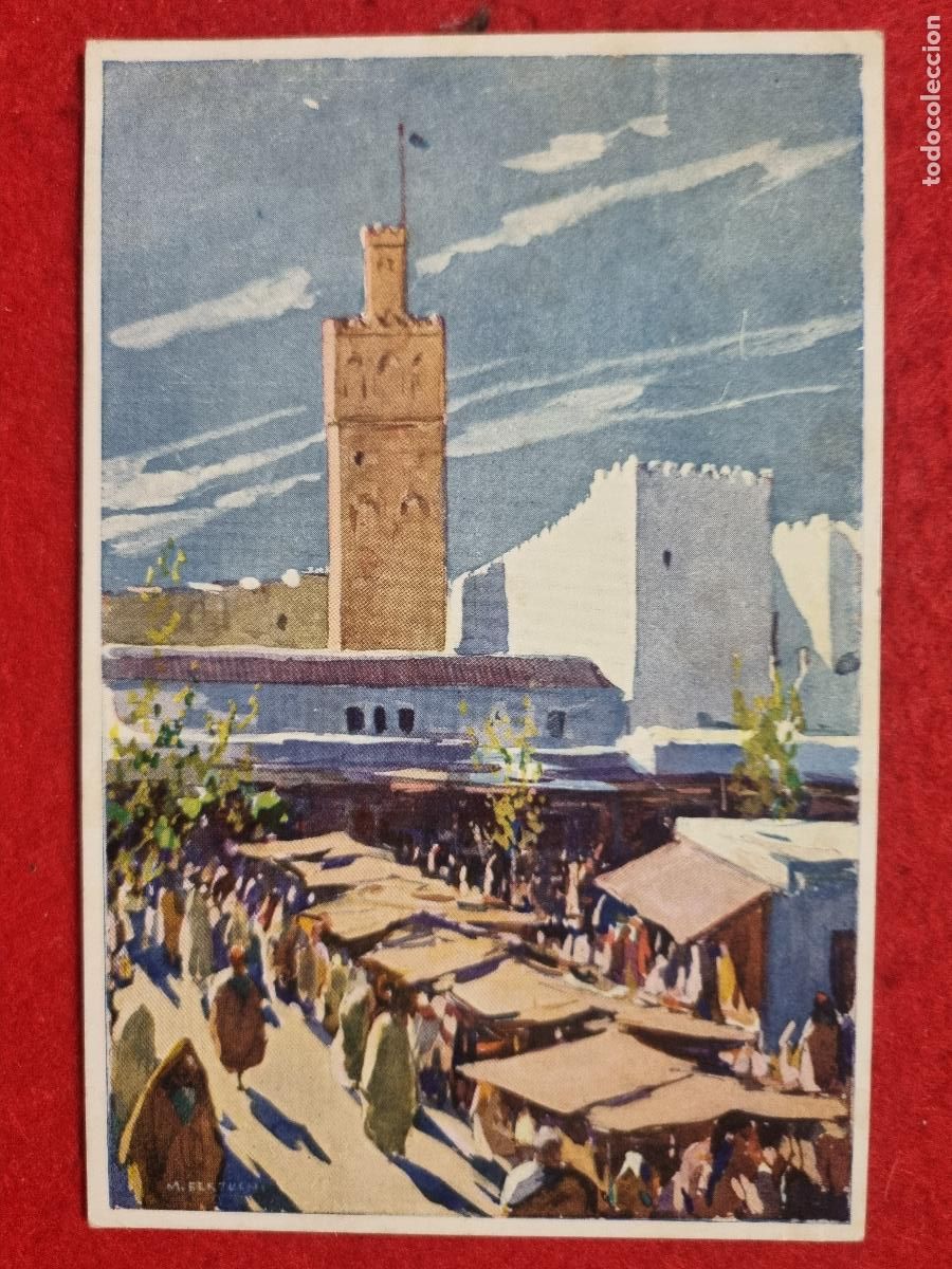 Cartes Postales: POSTAL ANTIGUA MARRUECOS ILUSTRADA POR BERTUCHI ORIGINAL P1705