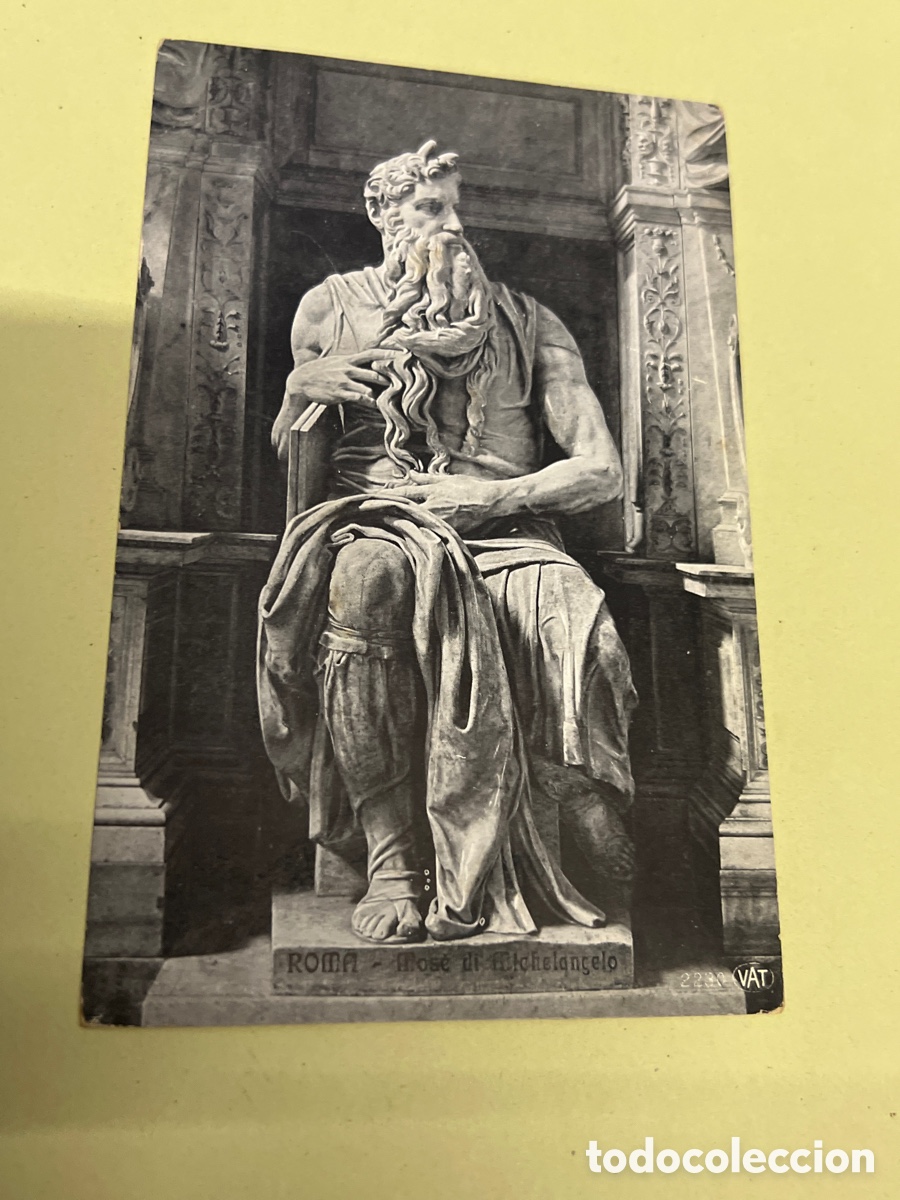 Postales: T1/E2/707. POSTAL - ROMA Mos&egrave; di Michelangelo - Foto 1