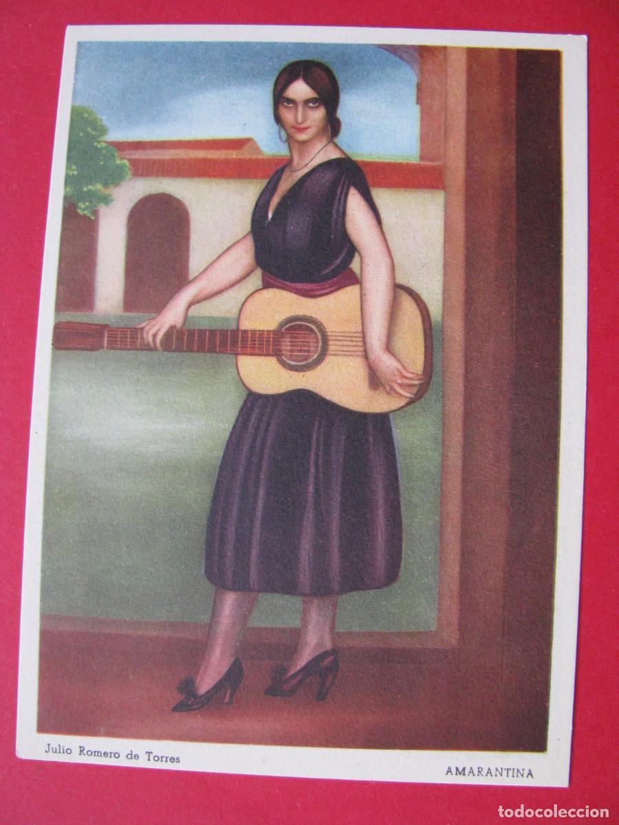 Postcards: POSTAL DE JULIO ROMERO DE TORRES. AMARANTINA. 14,5X10,5 CM. DETR&Aacute;S EN BLANCO.