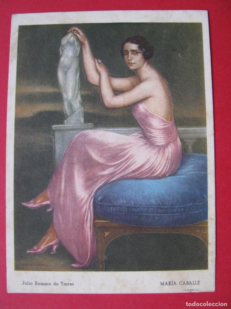 Postcards: POSTAL DE JULIO ROMERO DE TORRES. MARIA CABALL&Eacute;. 14,5X10,5 CM. DETR&Aacute;S EN BLANCO.