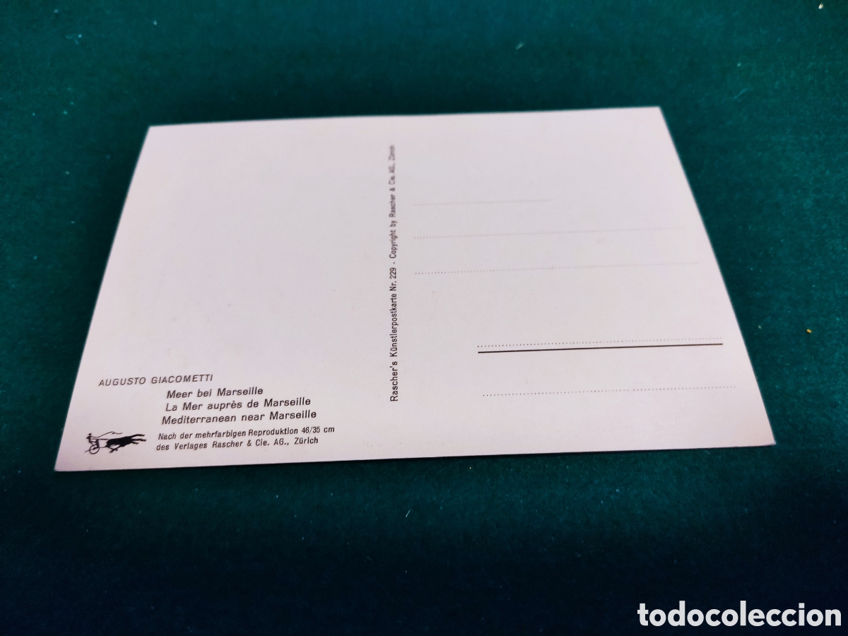 Postales: Postal Augusto Giacometti, Marsella - Foto 2